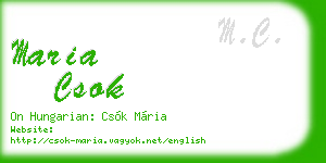 maria csok business card